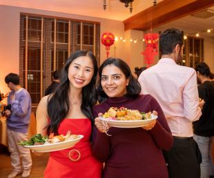 Two students at Lunar New Year